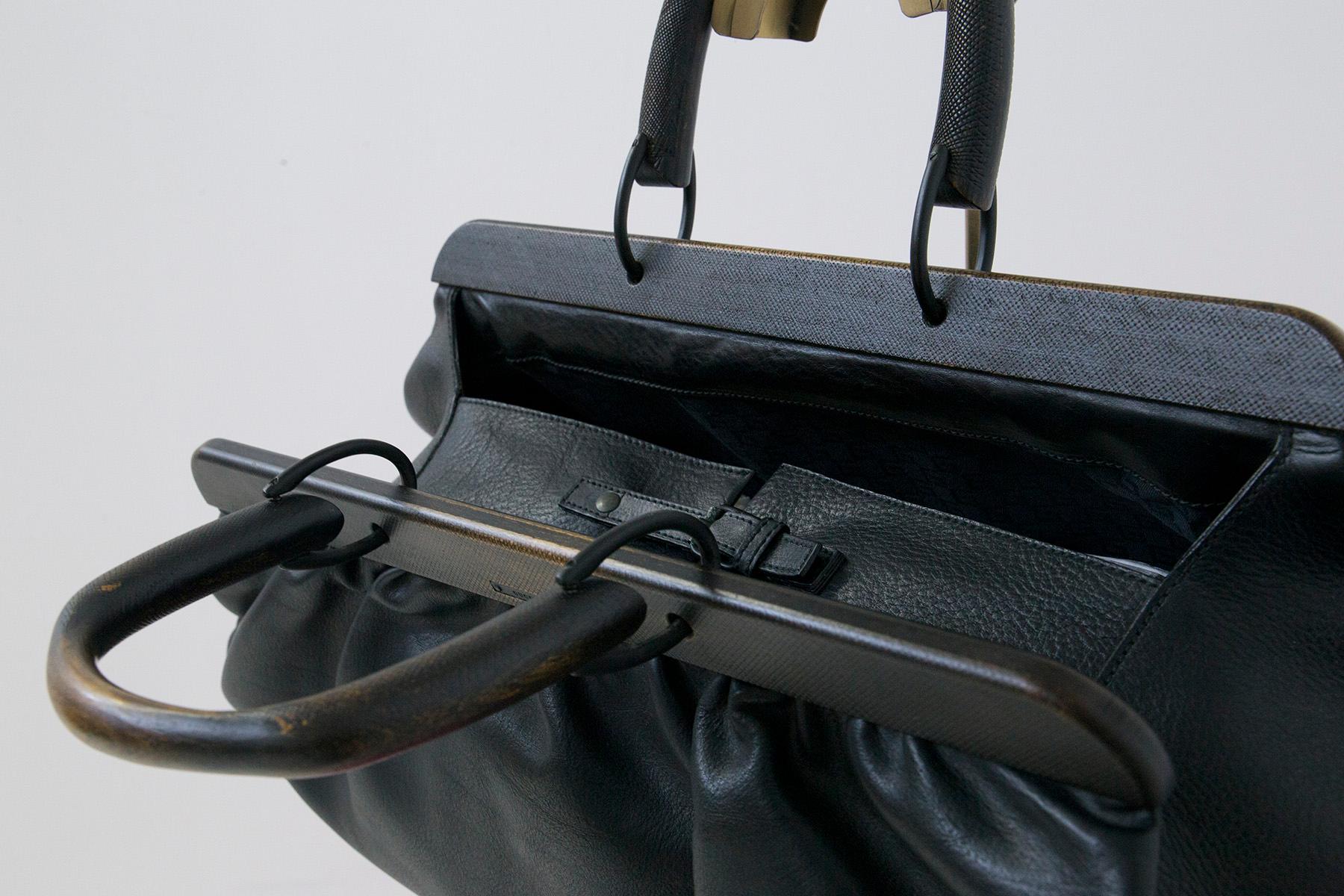 Gucci Tagestasche Modell Doctor''s Tasche aus schwarzem Leder. 6