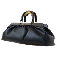 Gucci Day Bag Model Doctor's Bag in black leather.
