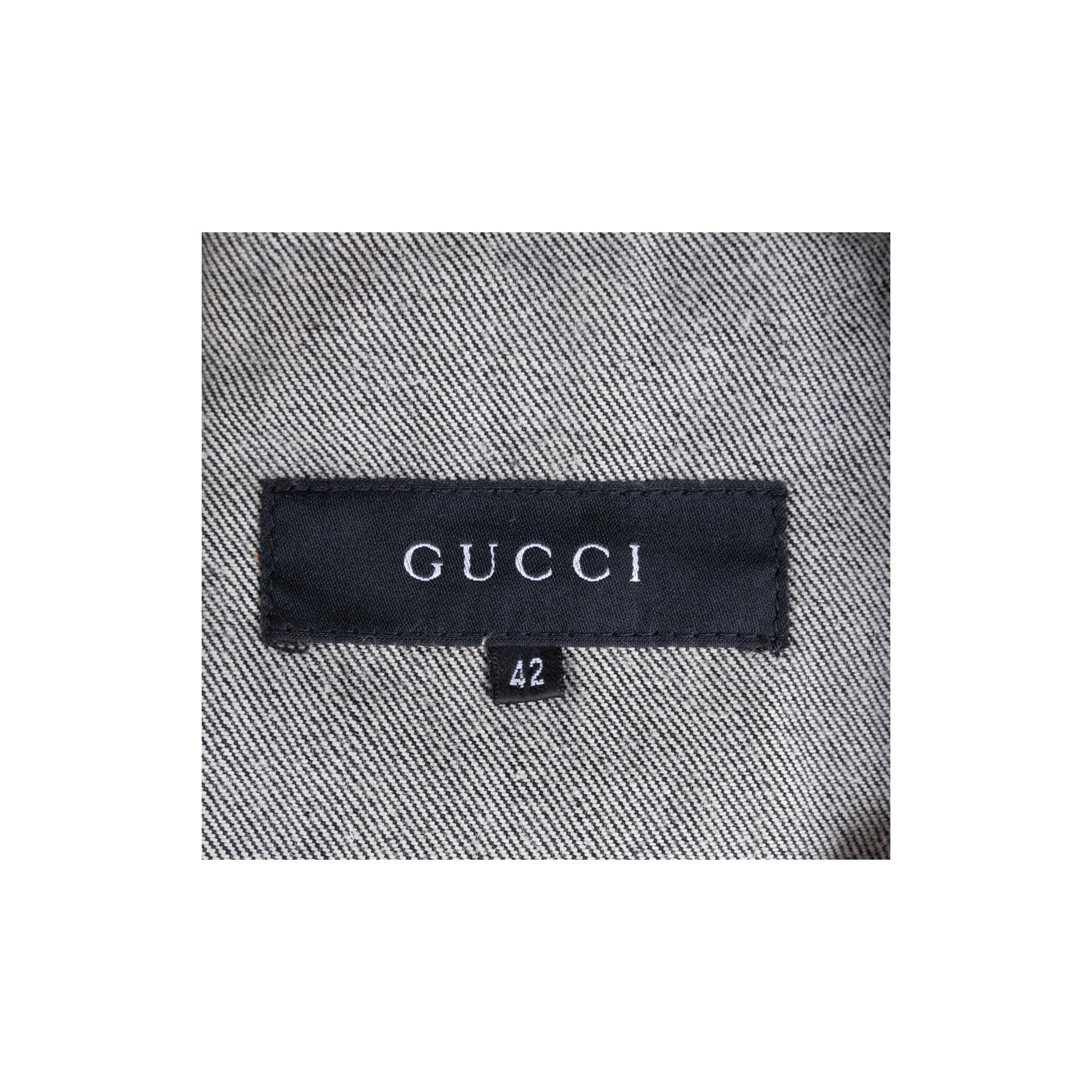 Gucci Denim Biker Jacket  For Sale 5