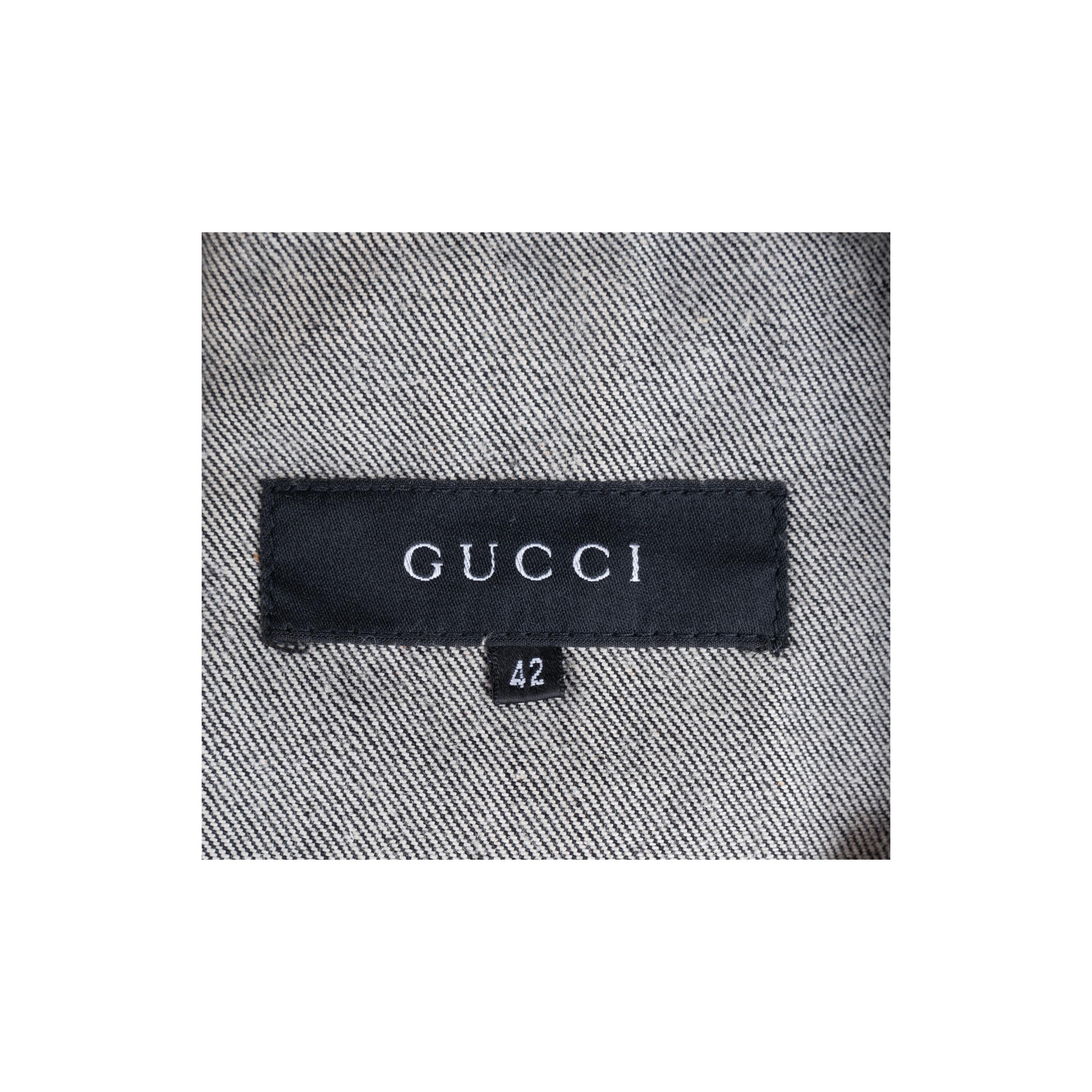 Gucci Denim Biker Jacket For Sale 4