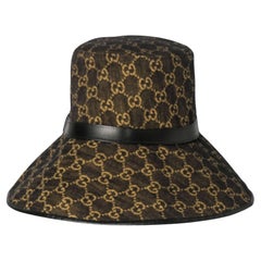 Gucci Denim Black GG Monogram Bucket Hat M