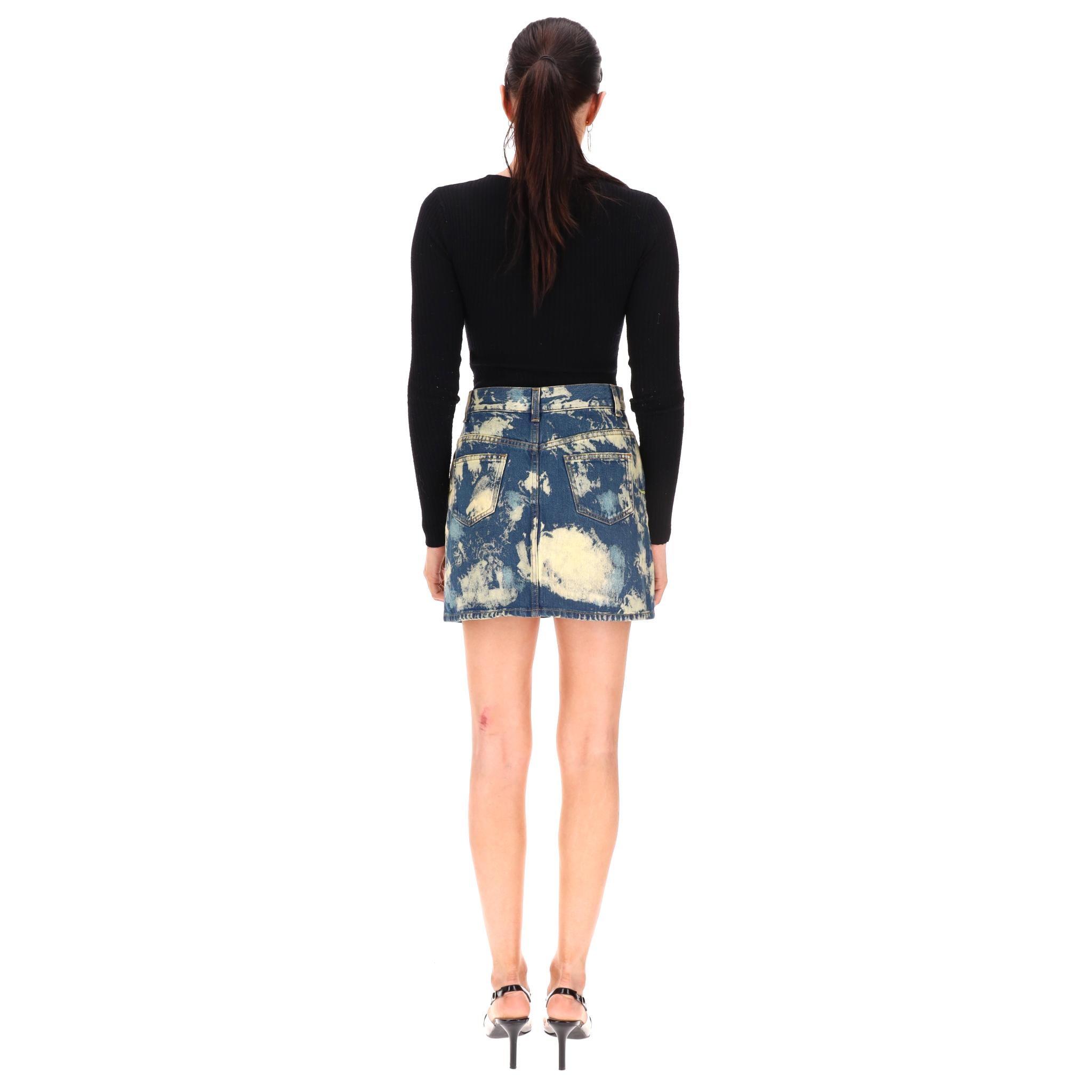 Falda Gucci Denim Algodón Bordada en Excelente estado para la venta en London, GB