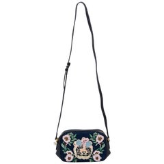 Gucci Denim Embroidered Crossbody Bag