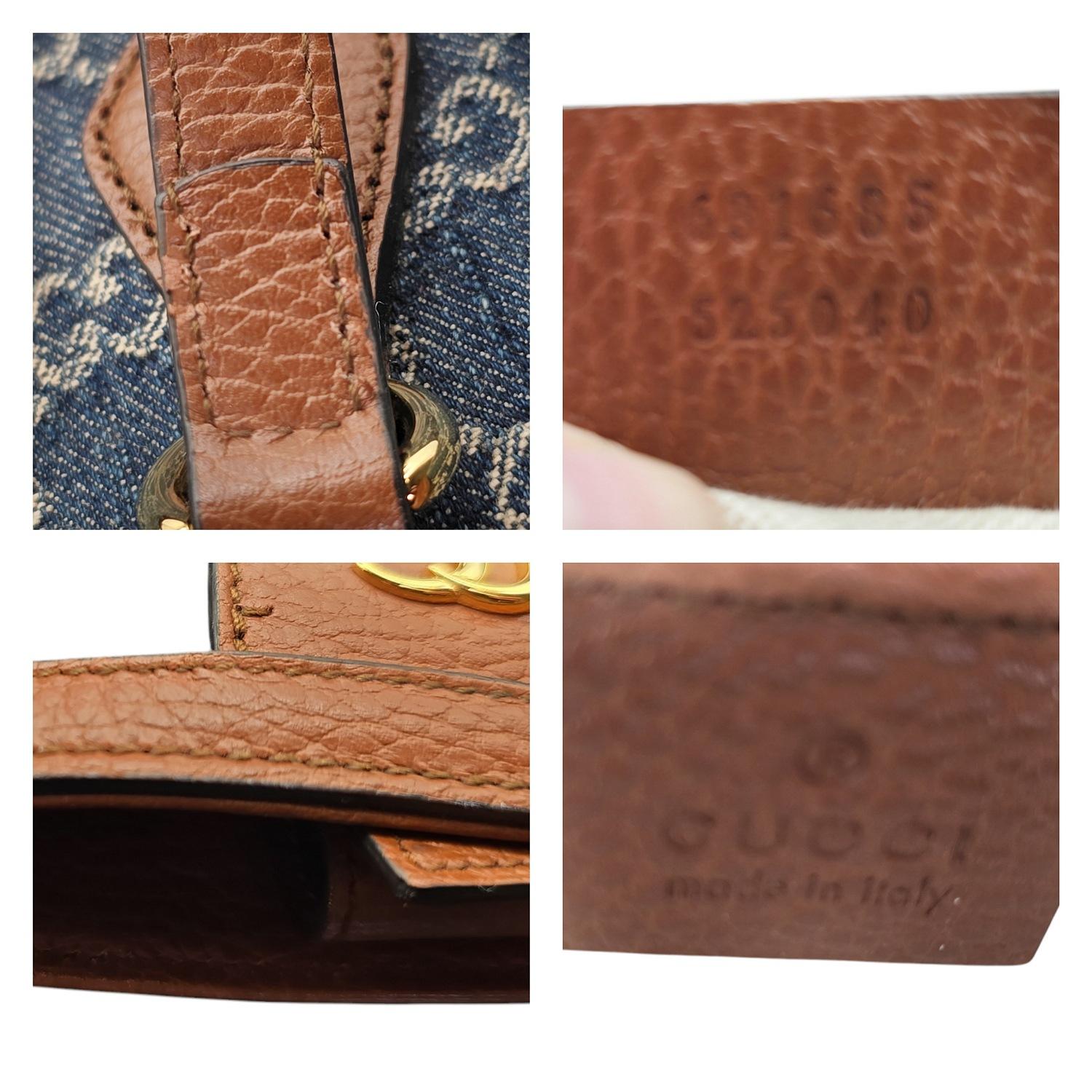 Gucci Denim GG Monogram Medium Ophidia Shopping Tote For Sale 2