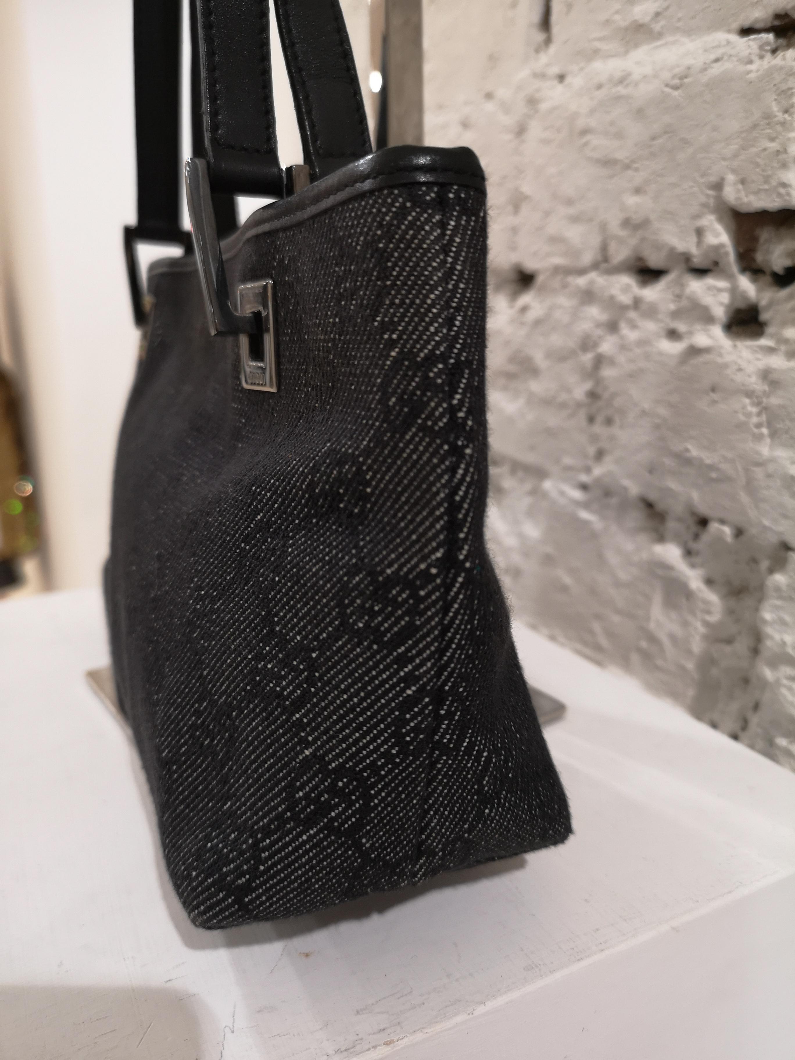 Gucci Denim Monogram Shoulder Bag 12