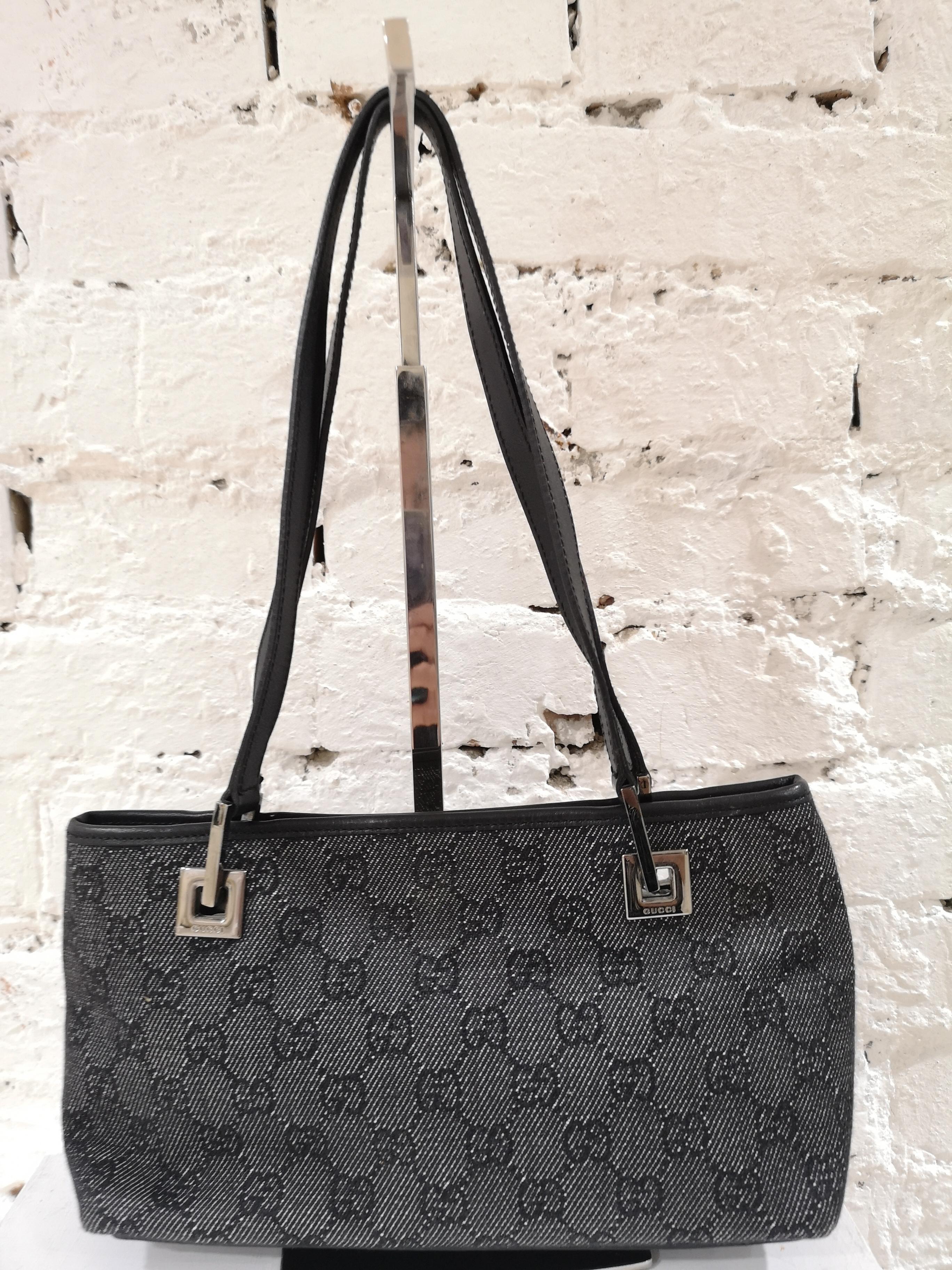 Gucci Denim Monogram Shoulder Bag 4