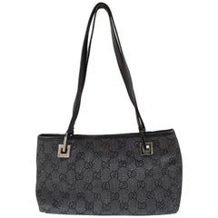 Retro Gucci Denim Monogram Shoulder Bag