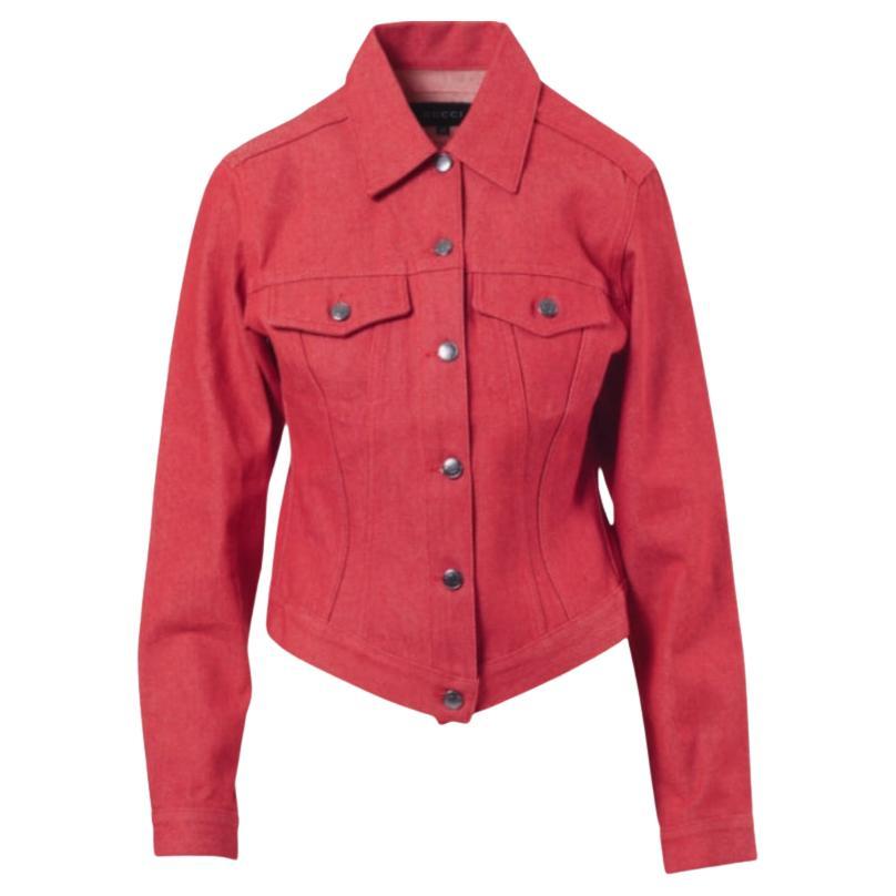Chaqueta vaquera roja Gucci en venta