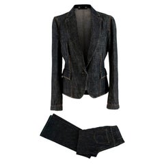 Gucci Denim Tailored Jacket & Heart Cut-Out Jeans - Size Jeans 40, Blazer 44