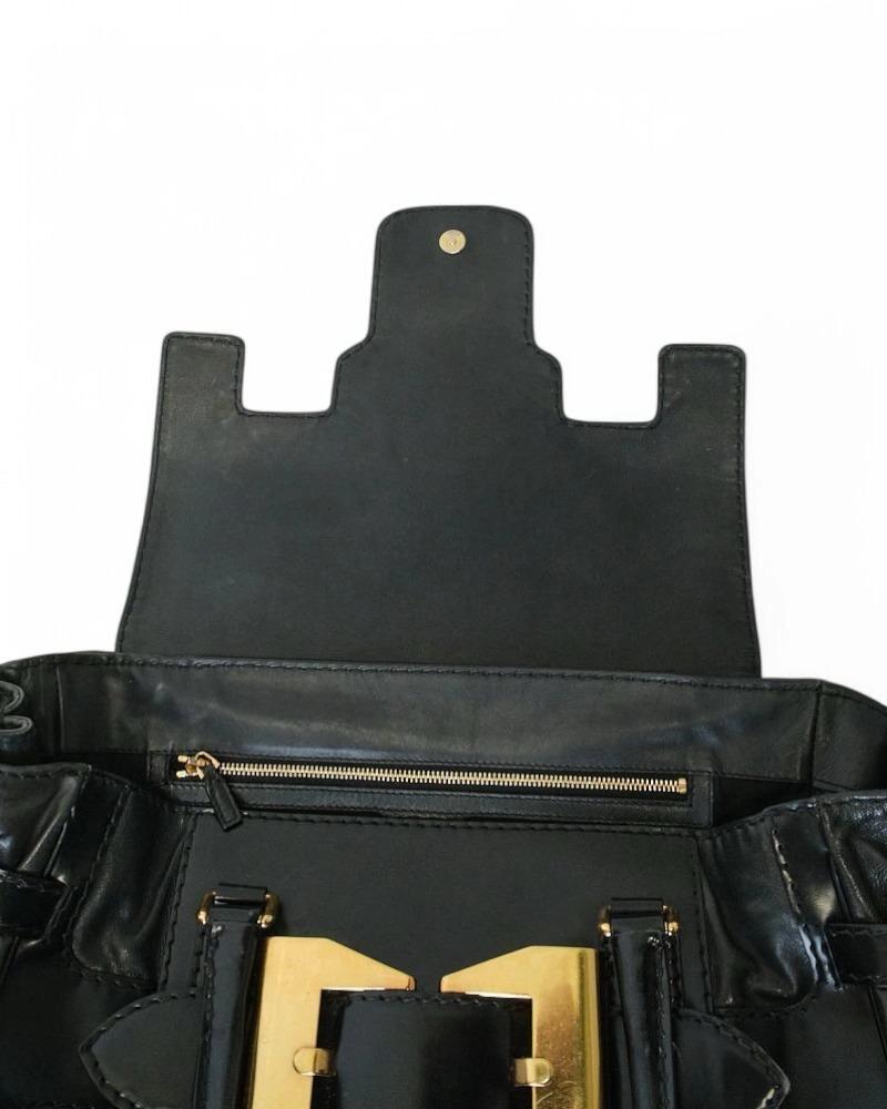 Gucci Dialux Queen Schwarzes Lackleder im Angebot 7