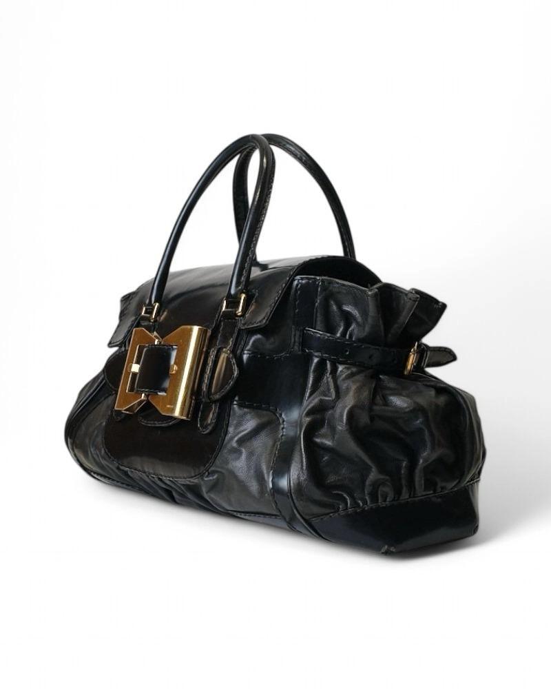 Gucci Dialux Queen Schwarzes Lackleder (Black) im Angebot