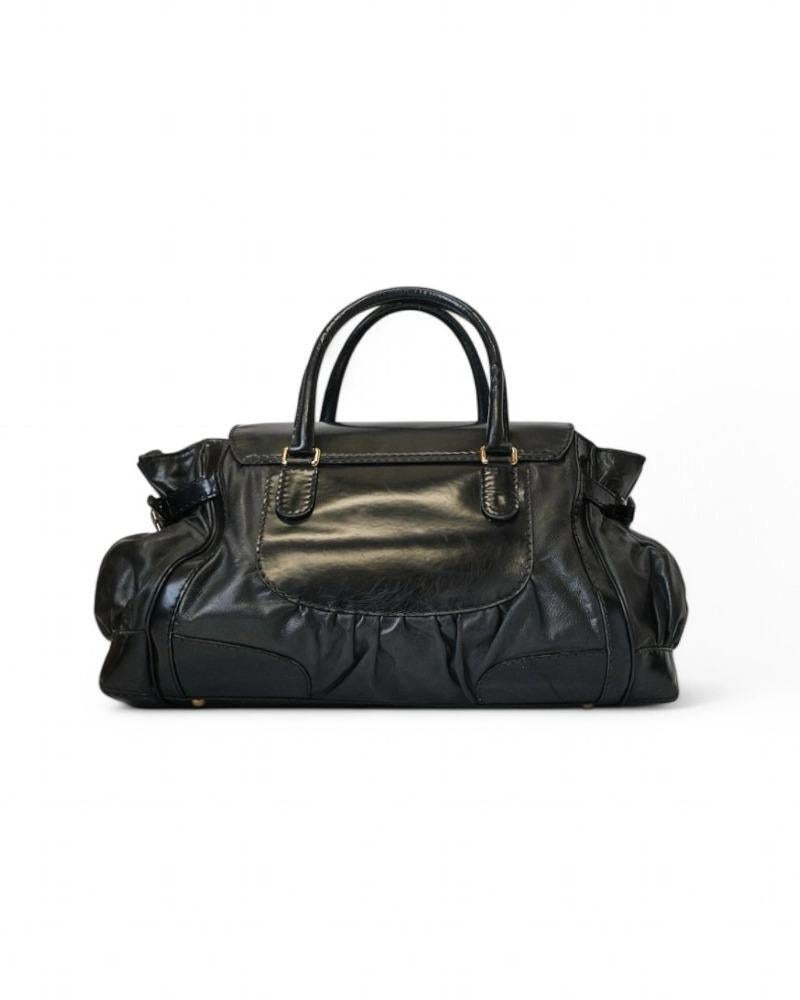 Gucci Dialux Queen Schwarzes Lackleder im Zustand „Gut“ im Angebot in Torre Del Greco, IT