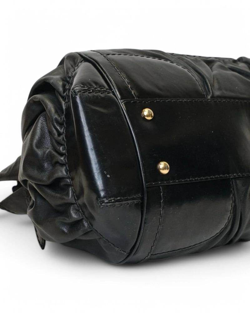Gucci Dialux Queen Schwarzes Lackleder im Angebot 3