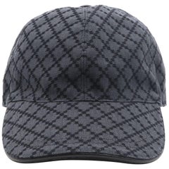 Gucci Diamante Gray / Black  Men's Baseball Hat XL