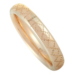 Gucci Diamantissima 18 Karat Rose Gold Thin Band Ring