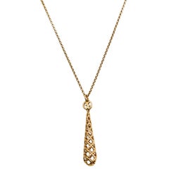Gucci Diamantissima 18K Yellow Gold Pendant Necklace