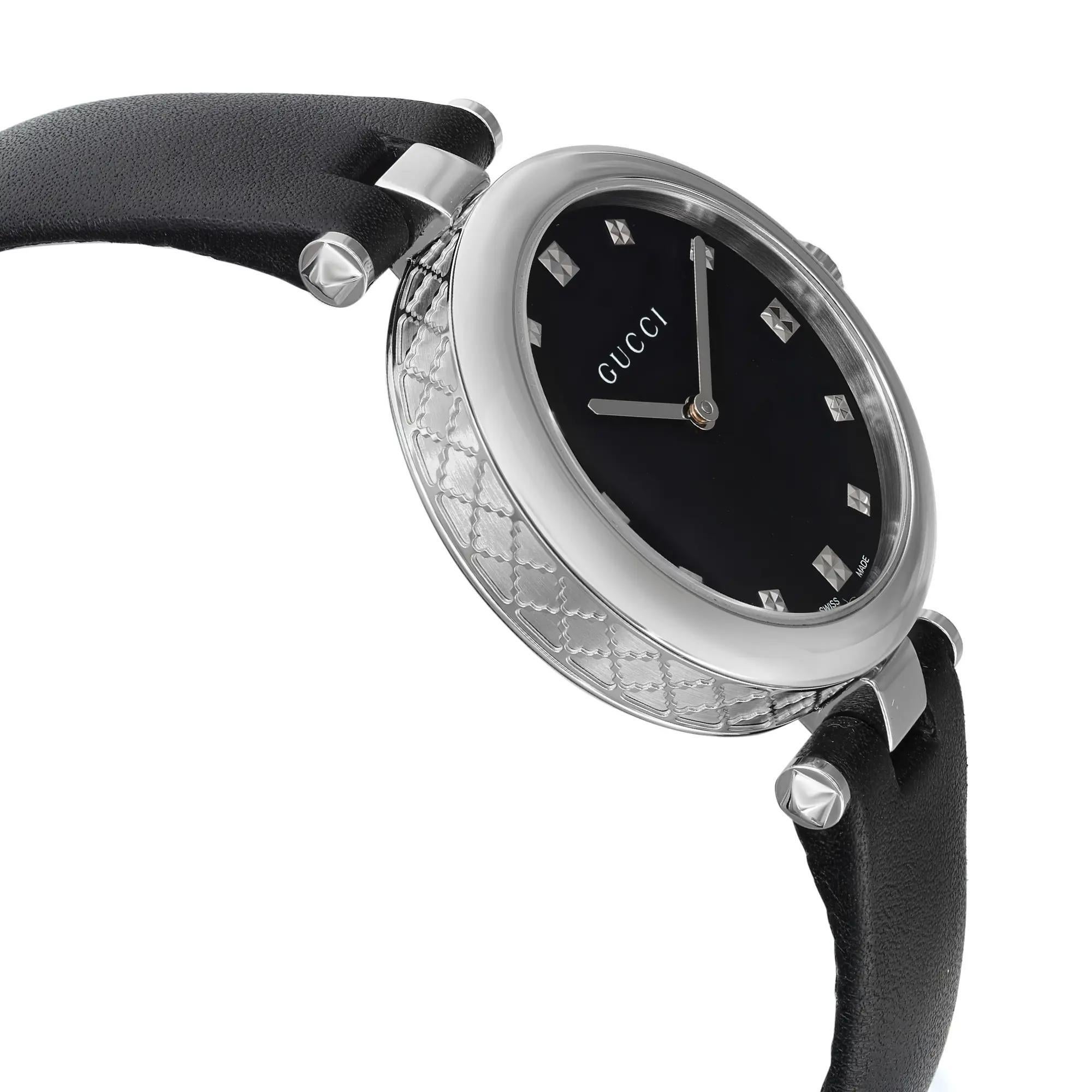 gucci ladies watch leather strap