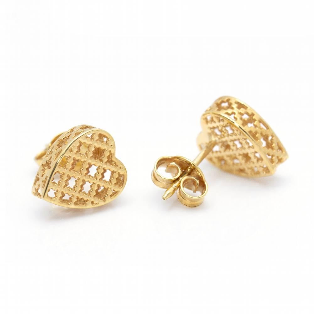 Boucles d'oreilles GUCCI design italien, en or pour femme, ornées de l'emblème distinctif de la firme  Or jaune 18kt  2,51 grammes  Mesures : Largeur 8mm  Produit neuf  Ref:D360493FJ