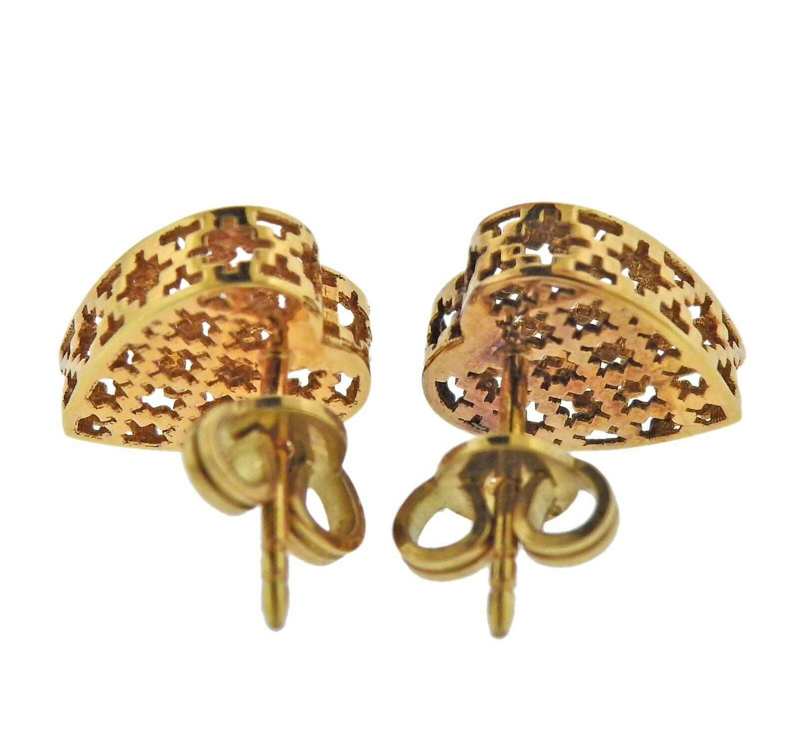gucci gold heart earrings