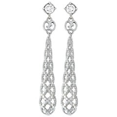 Gucci Diamantissima Light 18 Karat White Gold Diamond Earrings