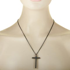 Gucci Diamantissima Silver Cross Pendant Necklace