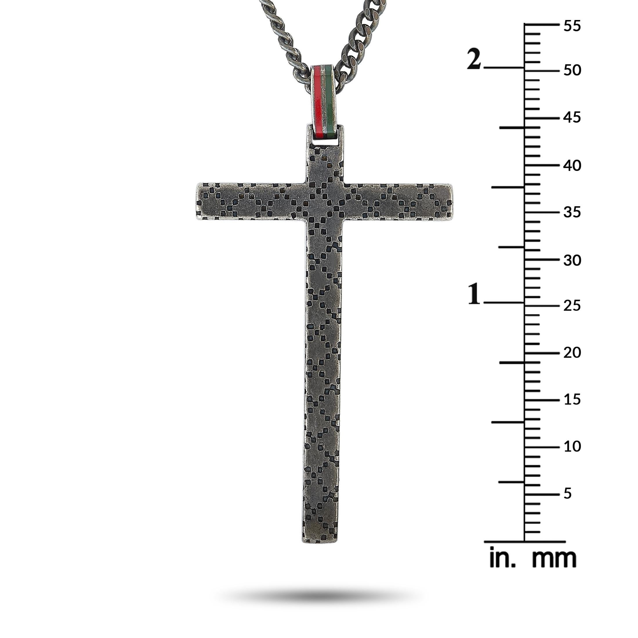 gucci diamantissima necklace with cross pendant