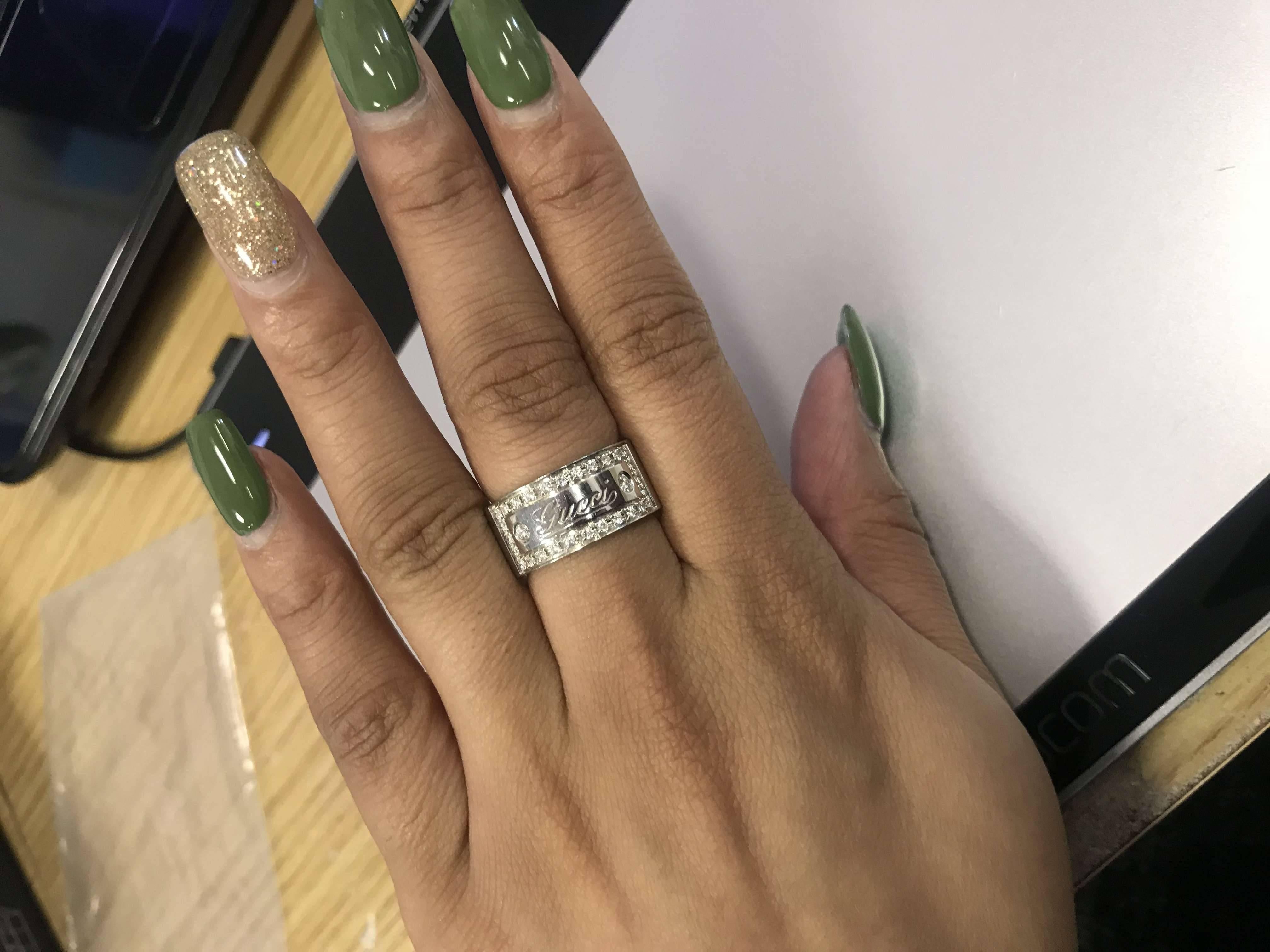 Women's Gucci Diamond Band Ring For Sale
