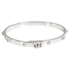 Gucci Bracelet jonc en or blanc 18 carats avec diamants 0,41 carat poids total