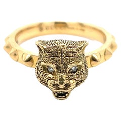 Gucci Diamond Feline Gold Ring
