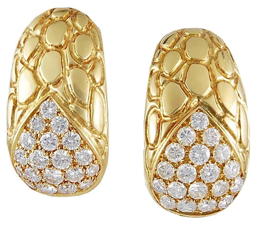 Taille ronde Parure collier ras du cou Gucci en or et diamants en vente