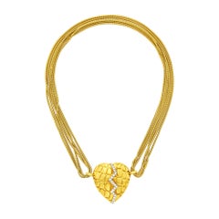 Gucci Diamond Heart Yellow Gold Pendant Necklace