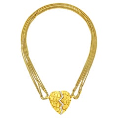 Gucci Collar Colgante Corazón Diamante Oro Amarillo