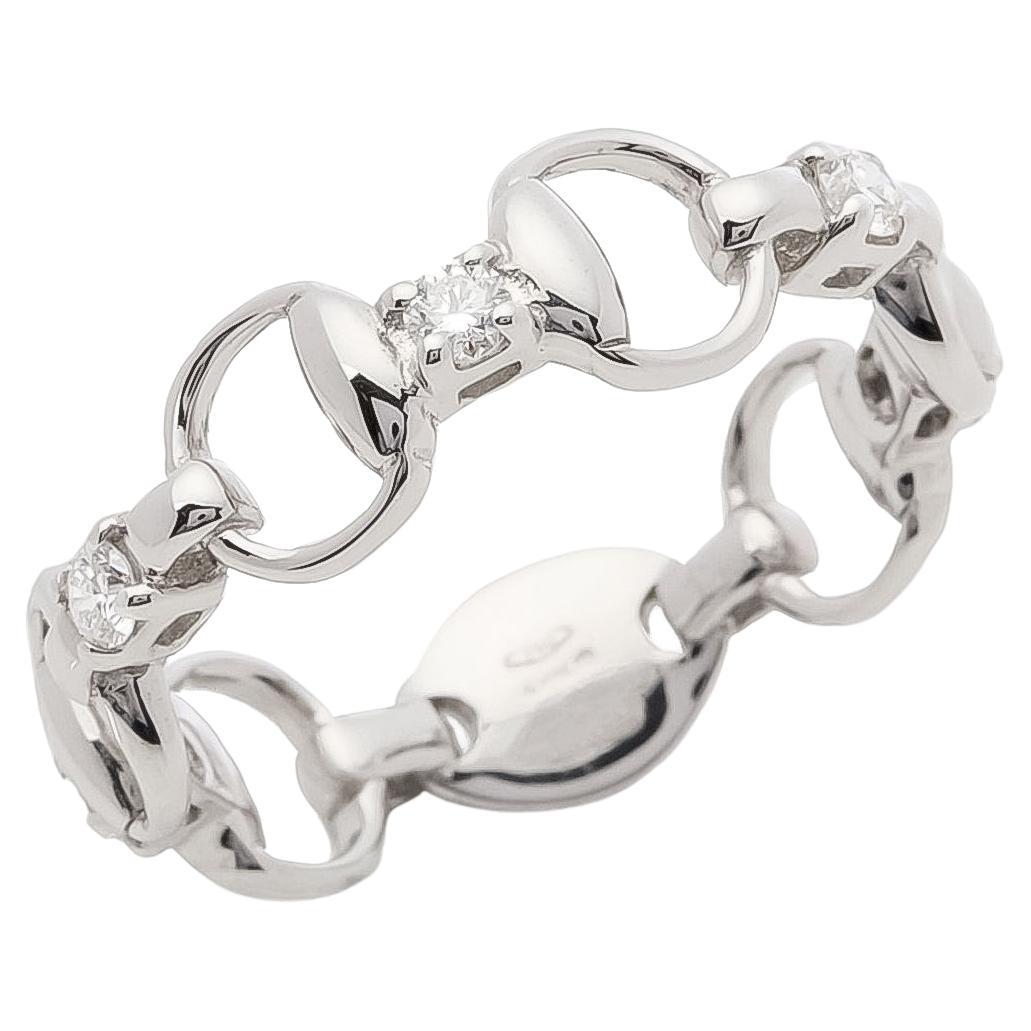 Gucci Diamond Horsebit Ring
