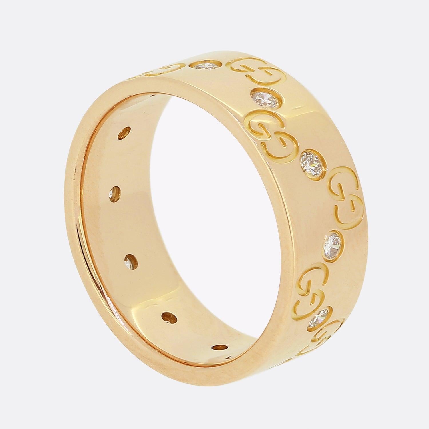 Taille brillant Bague Gucci Diamond Icone Taille K (50) en vente
