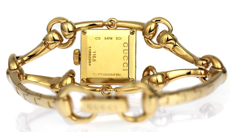 Gucci Diamond Logo Signature Signoria 18-K Yellow Gold Watch, High Jewelry For Sale 1