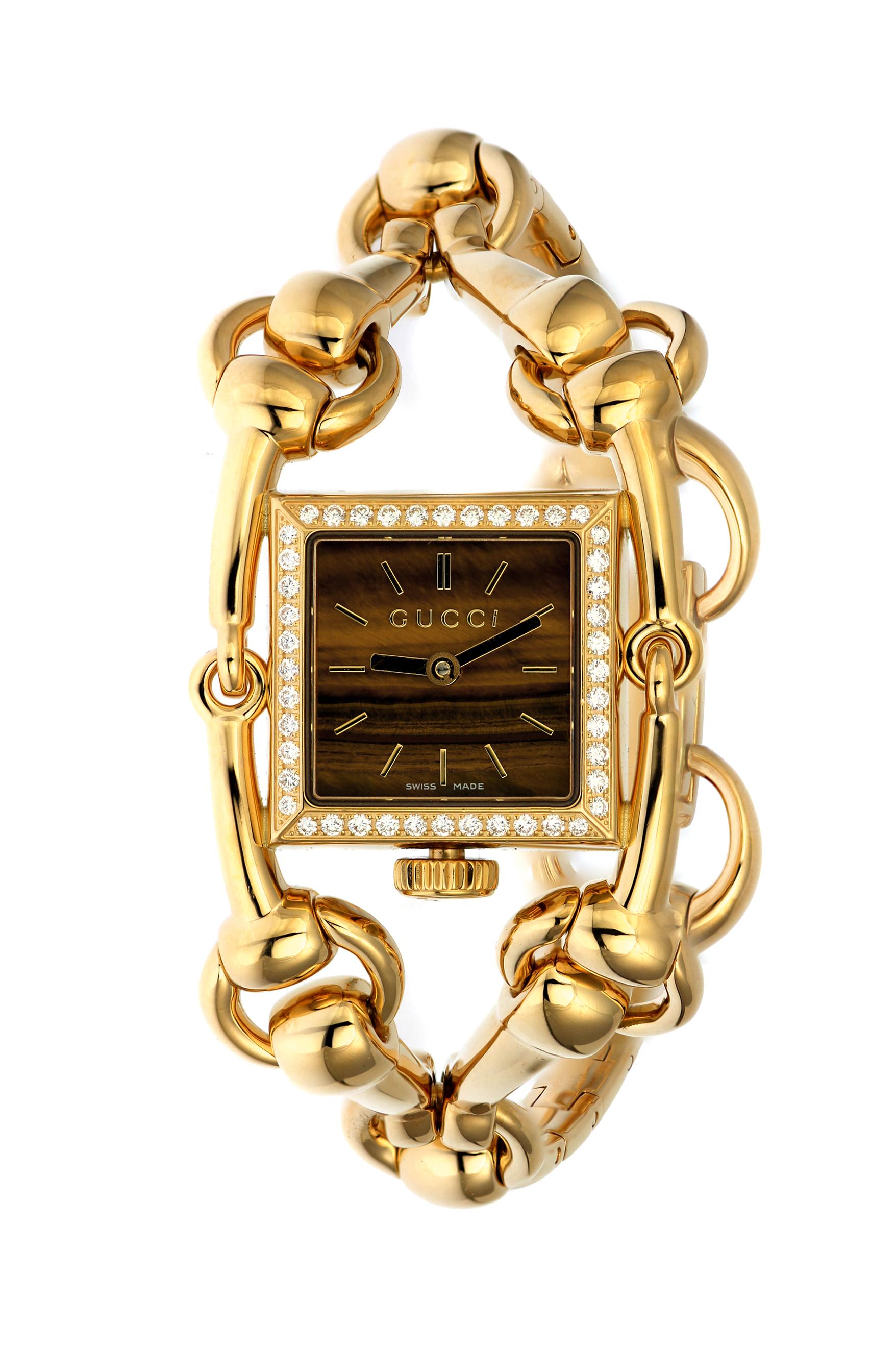Gucci Diamond Logo Signature Signoria Montre en or jaune 18 carats:: Haute  Joaillerie sur 1stDibs