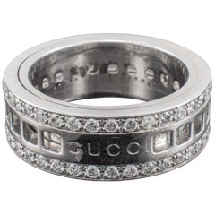 gucci black diamond ring Gucci Diamond Ring Revolving Gold