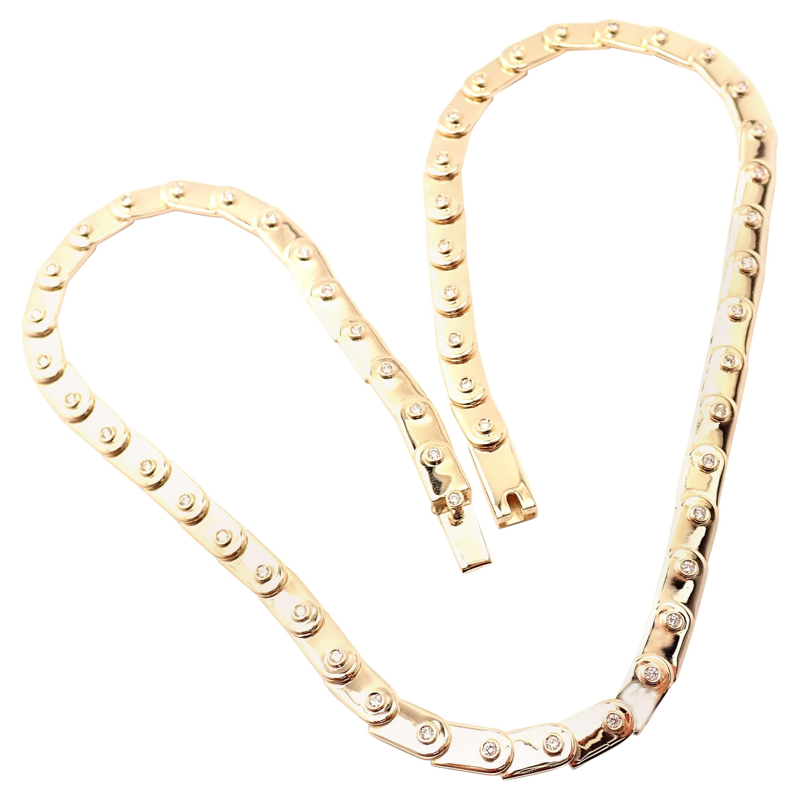 Gucci Diamond Tennis Yellow Gold Necklace