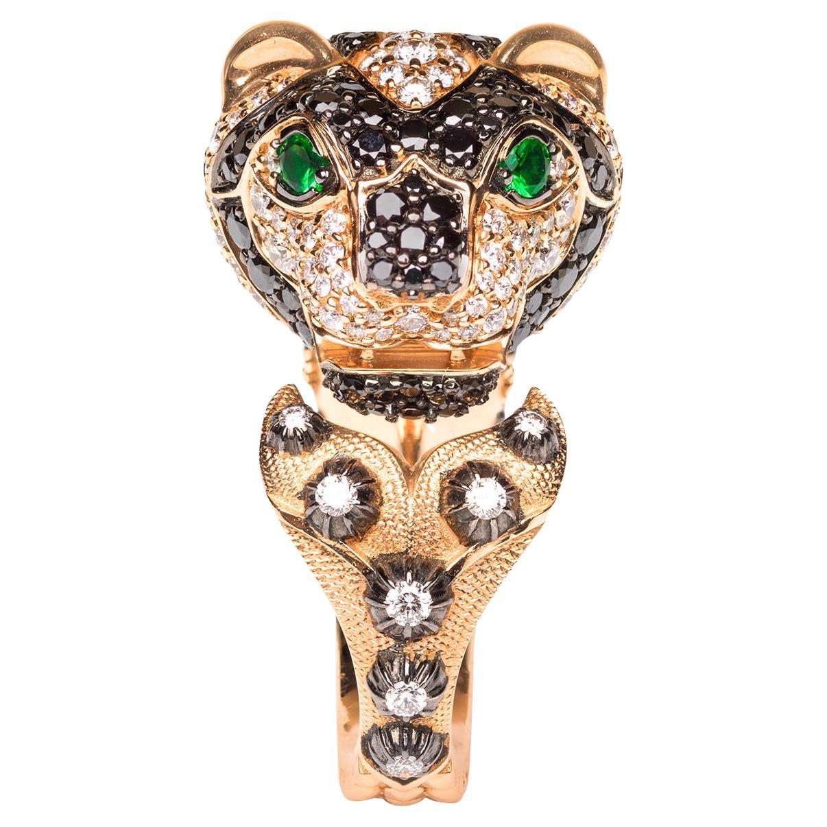Gucci Diamond Tiger Ring For Sale