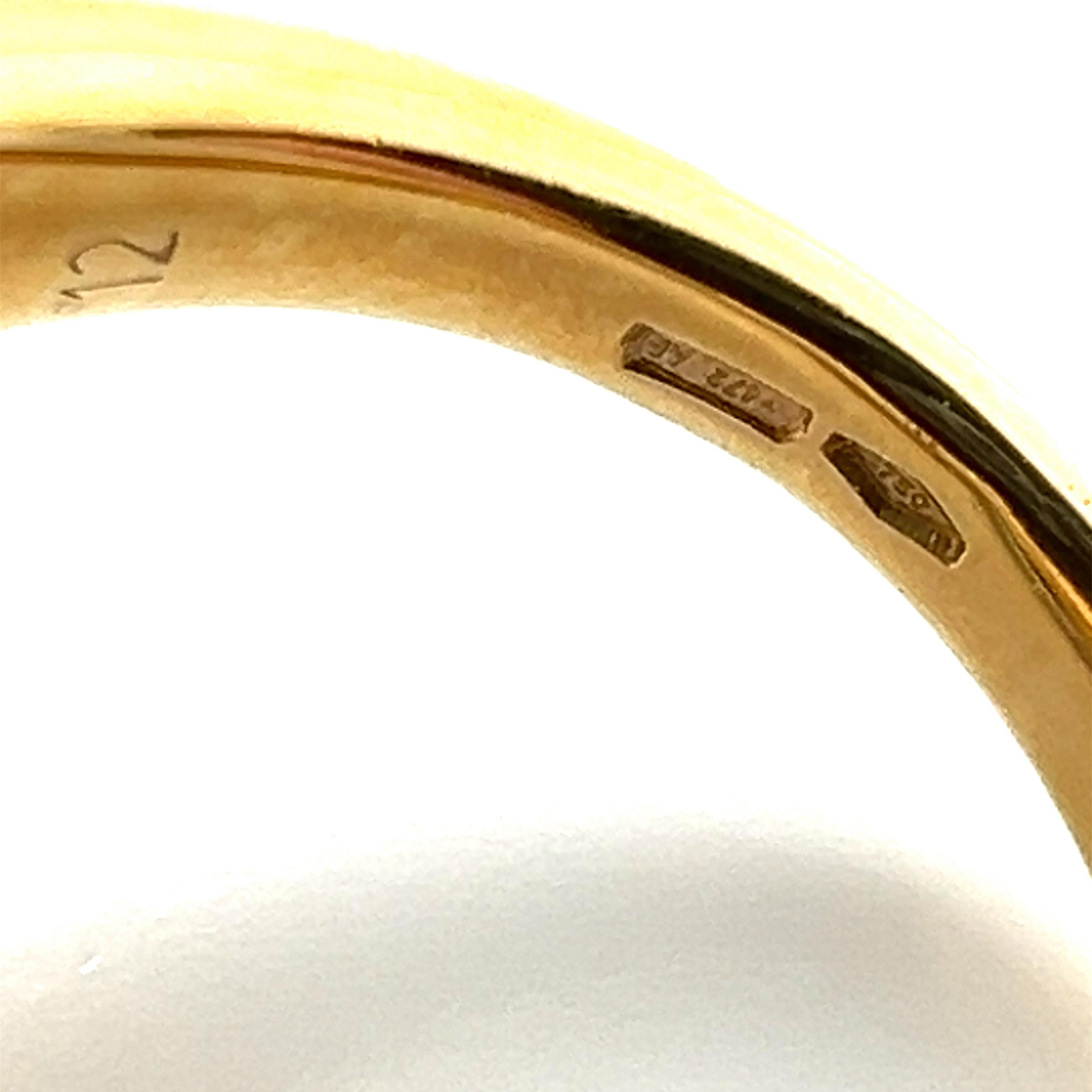 Gucci Diamond Turquoise Pearl Horsebit Bee 18k Gold Ring For Sale 2