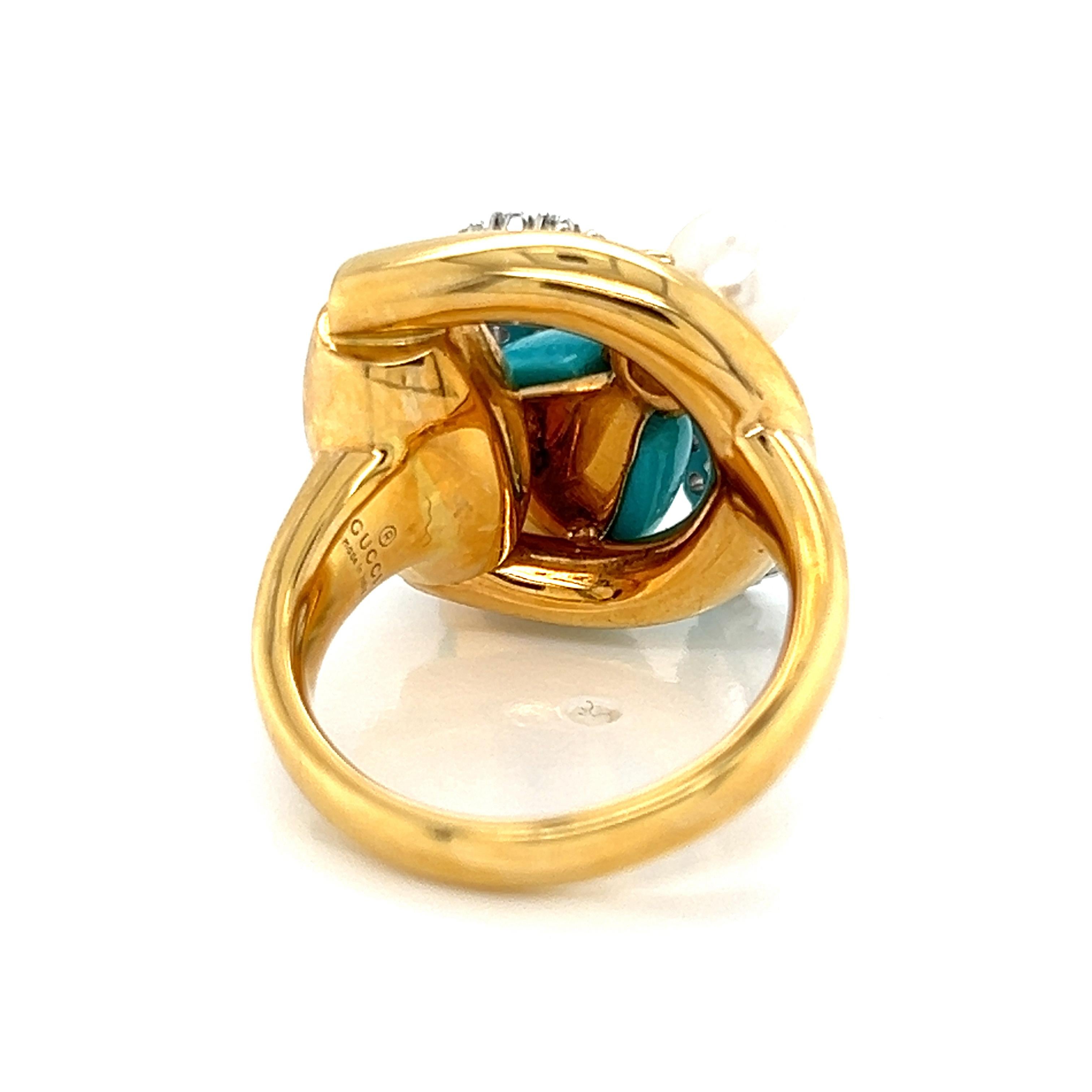 gucci horsebit ring 18k gold