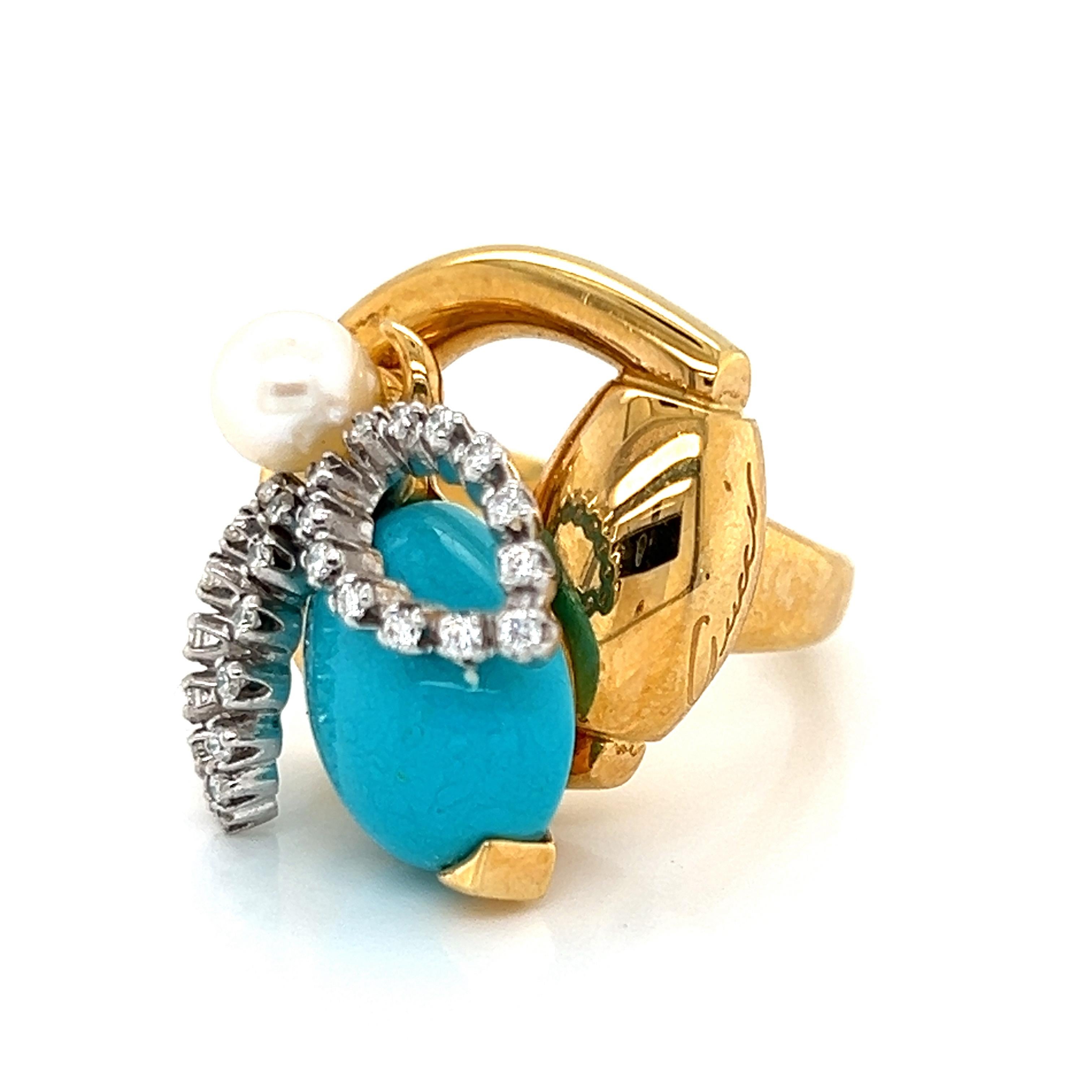 gucci horsebit ring gold