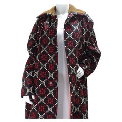 Gucci Diamond Wool GG Logo Oversized Cape Coat