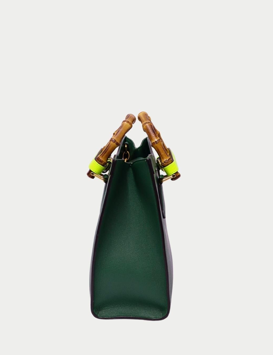 Noir Fourre-tout en cuir Gucci Diana Green en vente
