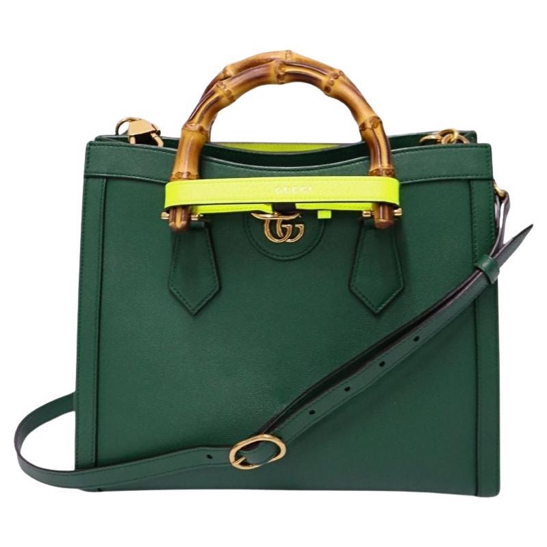 Gucci Diana Green Leather Tote