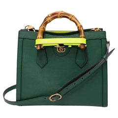Gucci Diana Green Leather Tote
