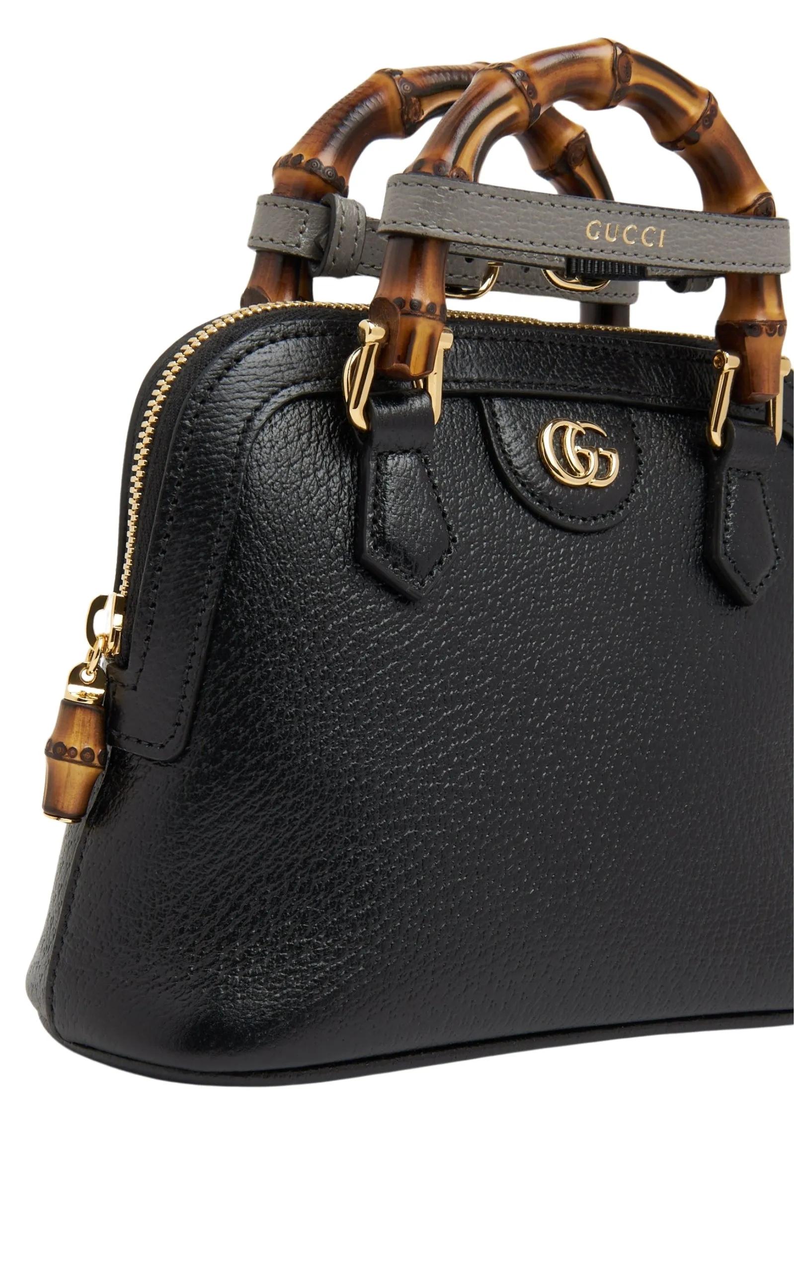 Gucci Diana Mini Bolso Tote de Piel Negro en venta 2
