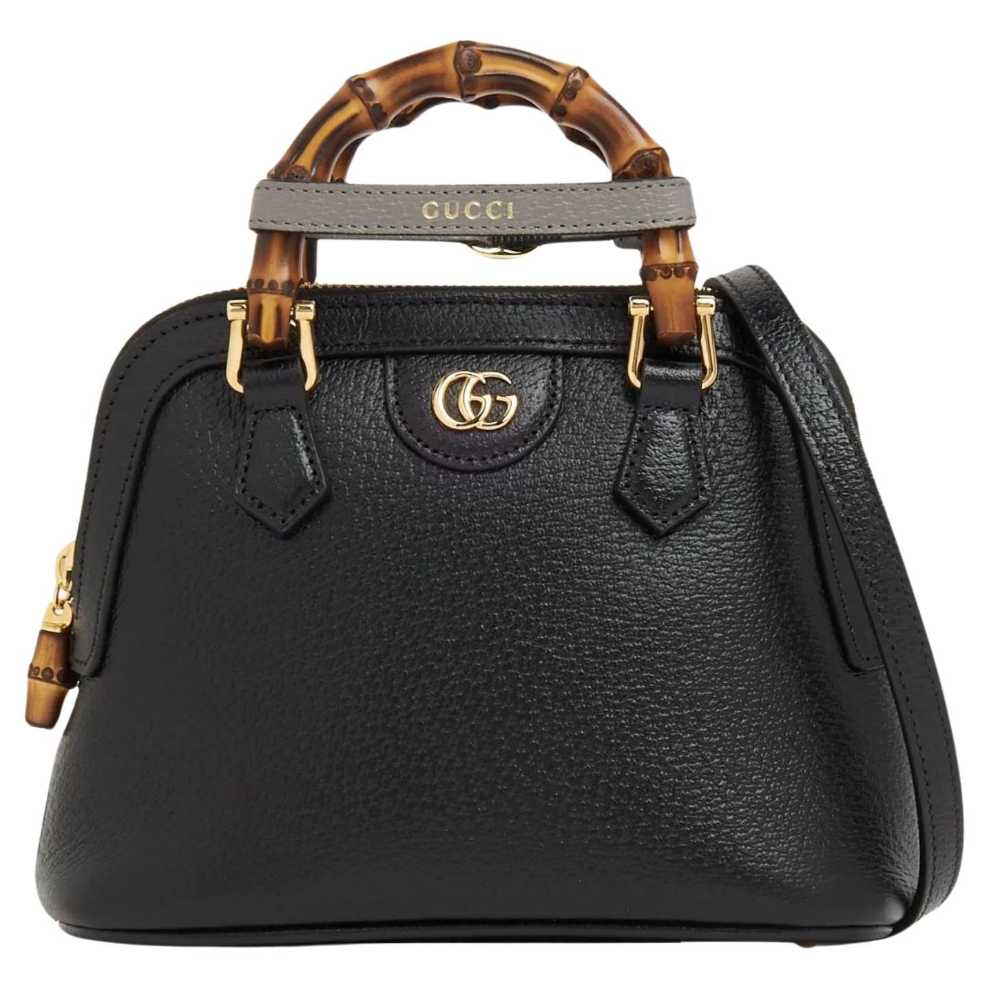 Gucci Diana Mini Bolso Tote de Piel Negro en venta
