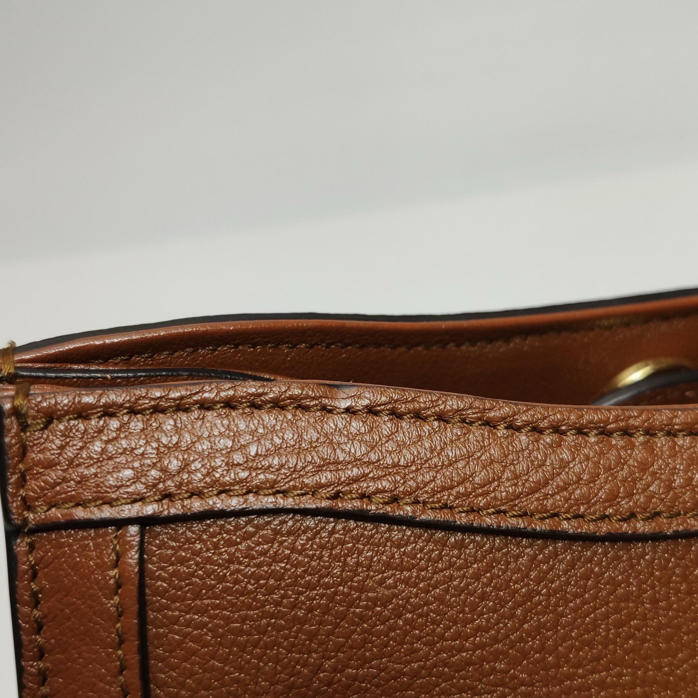 Gucci Diana Mini Brown Leather Bag Bamboo Handle with Strap For Sale 10