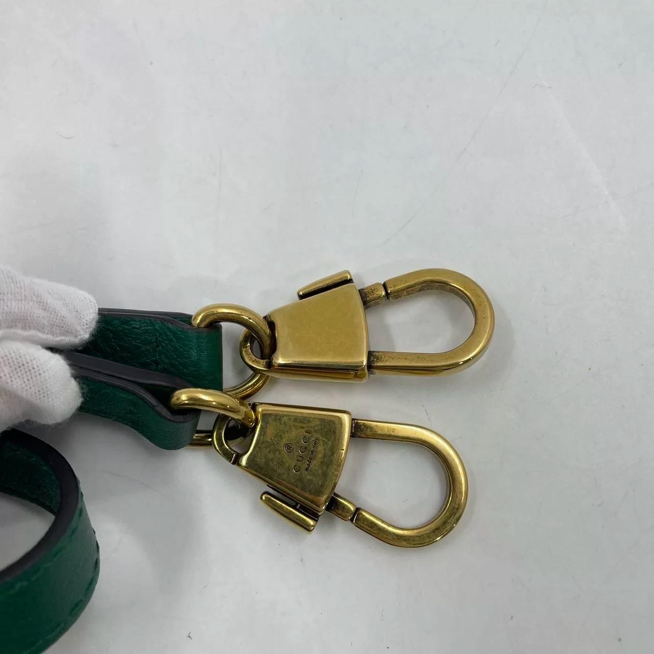 Gucci Diana Mini Green Leather Bag Bamboo Handle with Strap 9